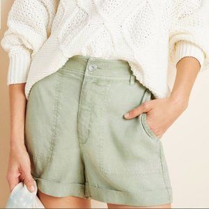 Anthro Cloth & Stone High Rise Green Utility Short